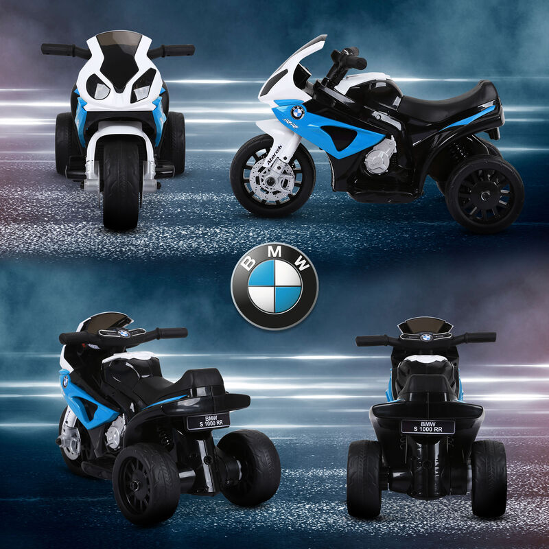 BreeBe 6V 3 Wheeled Electric Motorcycle, Kids Motorcycle Licensed BMW with Headlight, Music image number 6