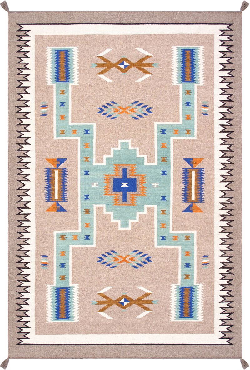 Pasargad Home Tuscany Reversible Wool Mocha Area Rug- 6' 0'' X 9' 0'' image number 0