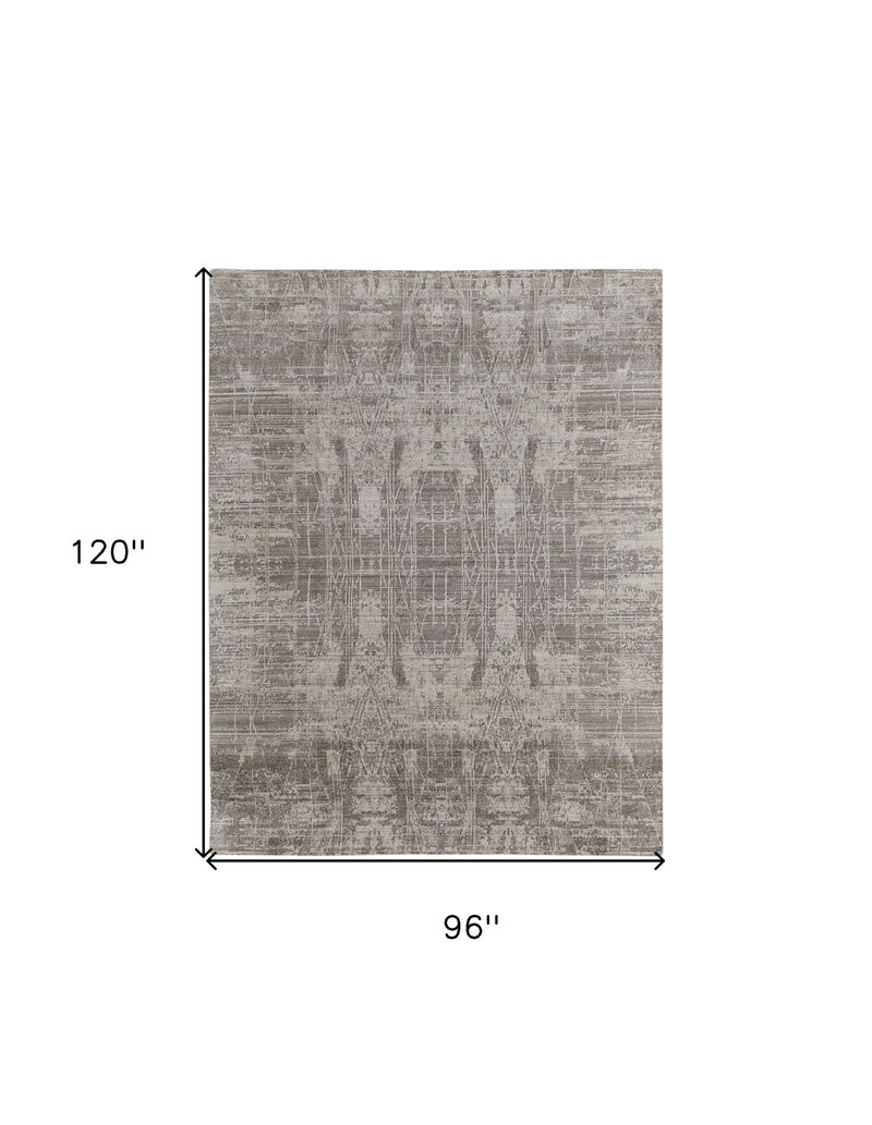 HomeRoots Abstract Hand Woven Worn Faded Area Rug image number 3
