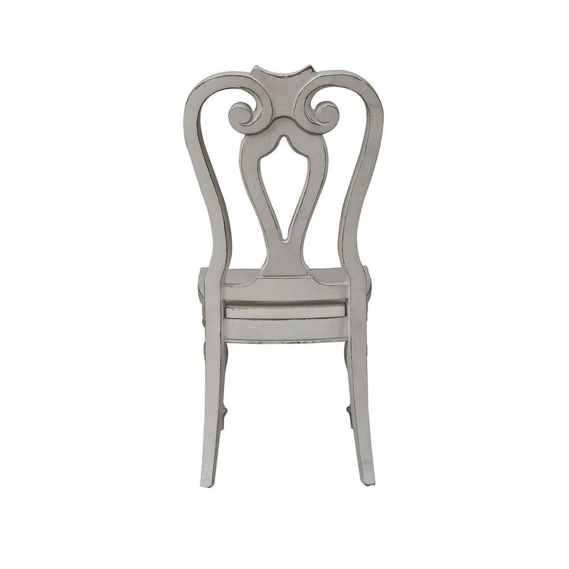 Liberty Furniture Magnolia Manor Splat Back Side Chair (RTA) in Antique White image number 3