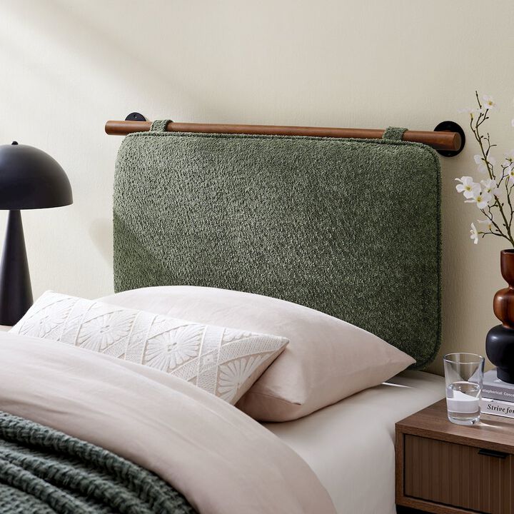 Anela Wall-Mounted Chenille Upholstered Twin Headboard