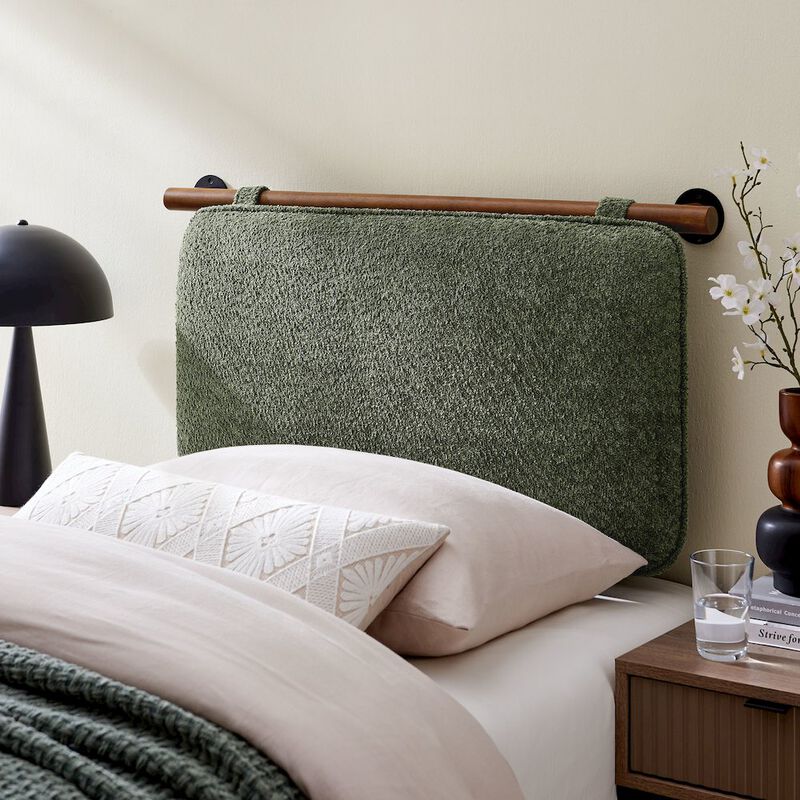 Anela Wall-Mounted Chenille Upholstered Twin Headboard image number 1