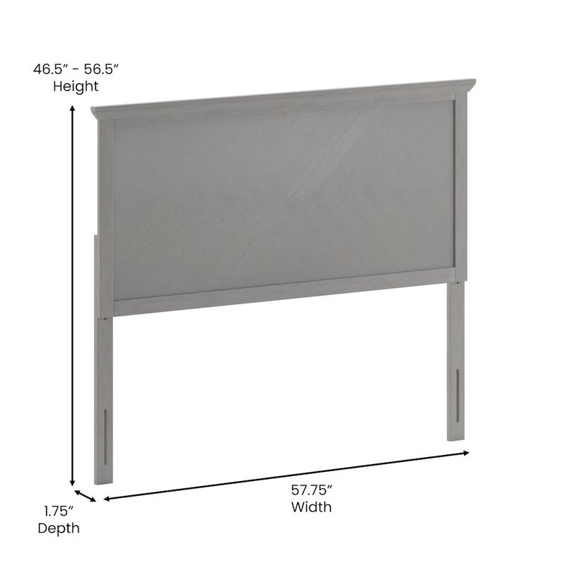 Flash Furniture Contemporary Full Size Herringbone Pattern Headboard image number 1