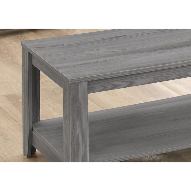 Monarch Specialties I 7991P Table Set, 3pcs Set, Coffee, End, Side, Accent, Living Room, Laminate, Grey, Transitional
