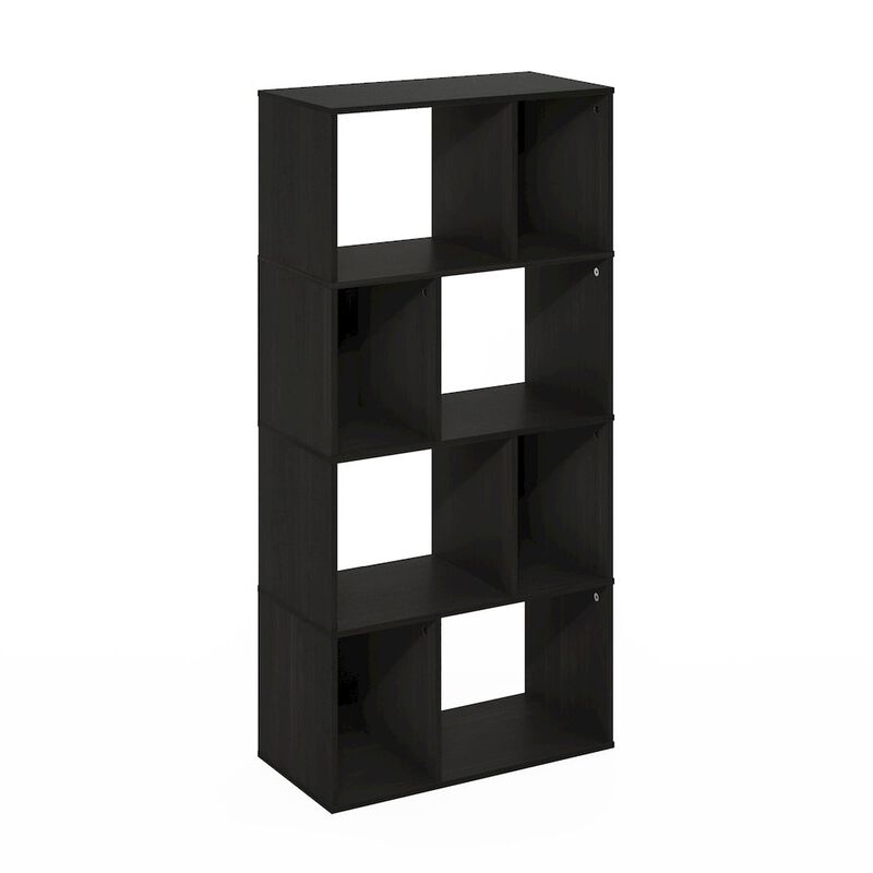 Daly 8-Cube Irregular Cubes Bookcase, Bookshelf, Storage Organizer, Espresso