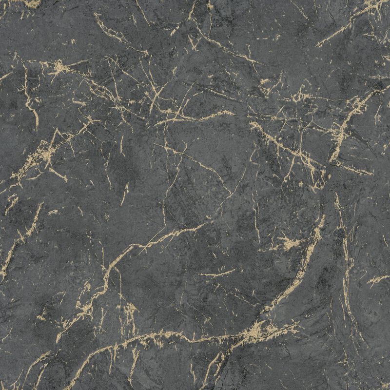 Textured Vibes Marble Plain Black Wallpaper A78003 image number 0