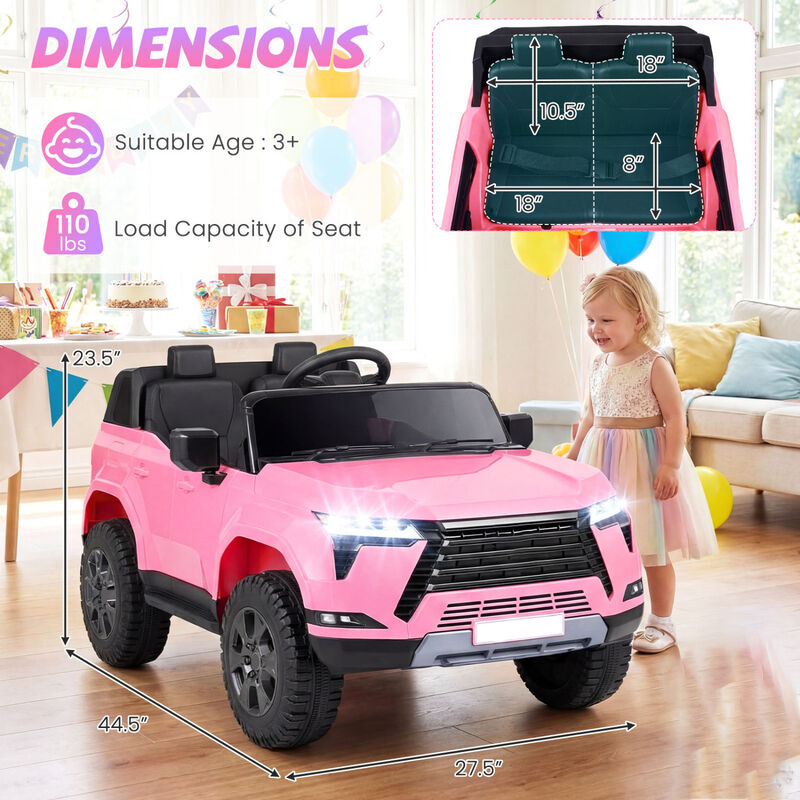 24V 4WD Kids Ride On Vehicle with Remote Control for Yard and Garden Play image number 2