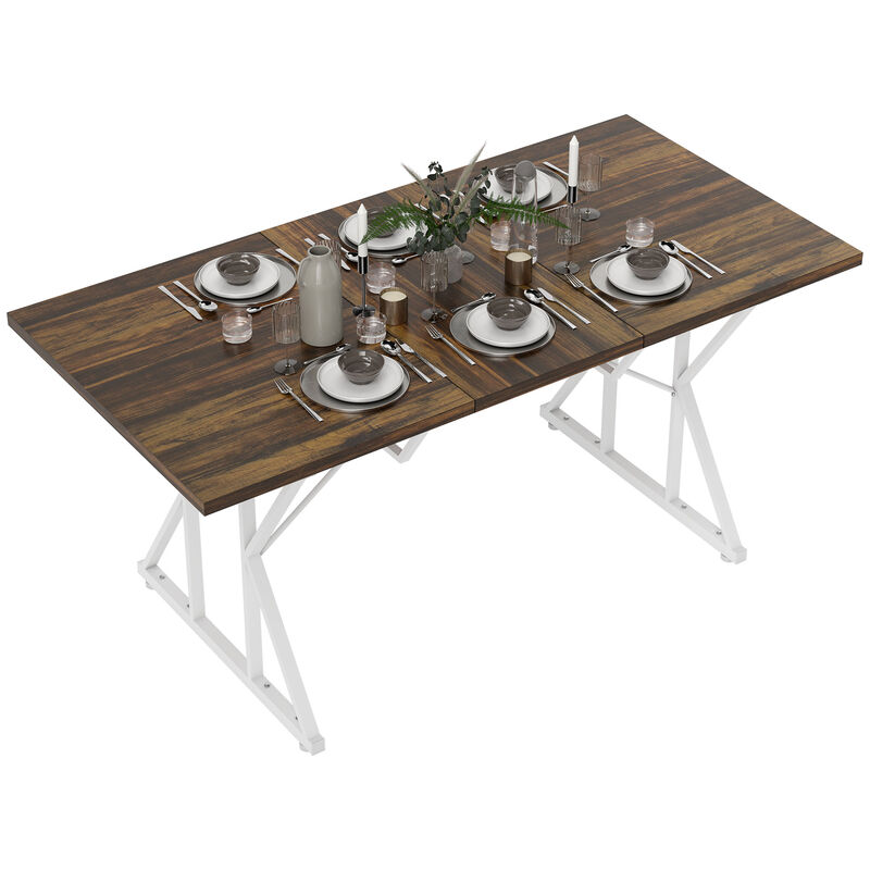 Hivvago Kitchen Dining Table for 4&ndash;6 with Extension Leaf image number 0
