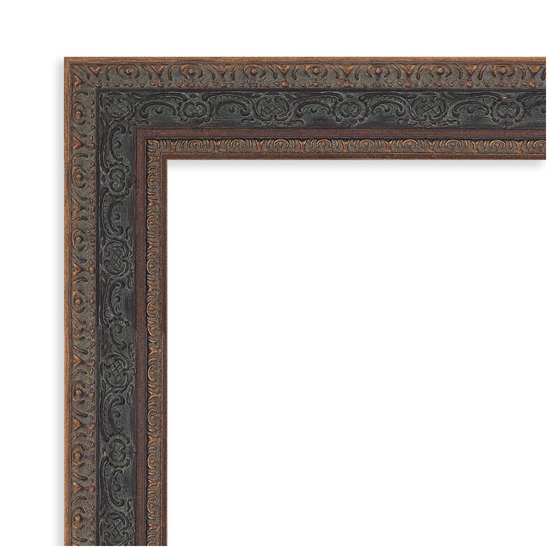 Attic Aged Beveled Wood Framed Wall Mirror image number 3