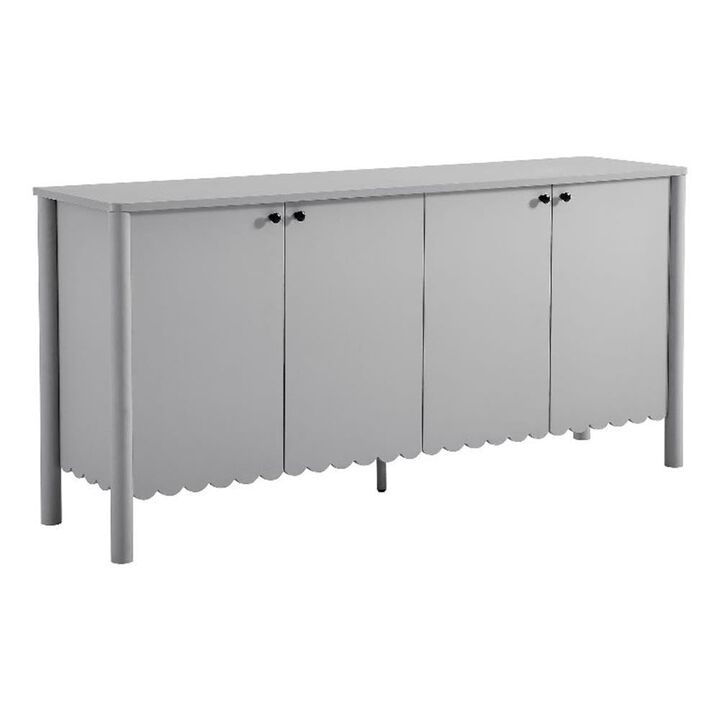 Modway Emmeline 4-Door Scalloped Sideboard in Sage