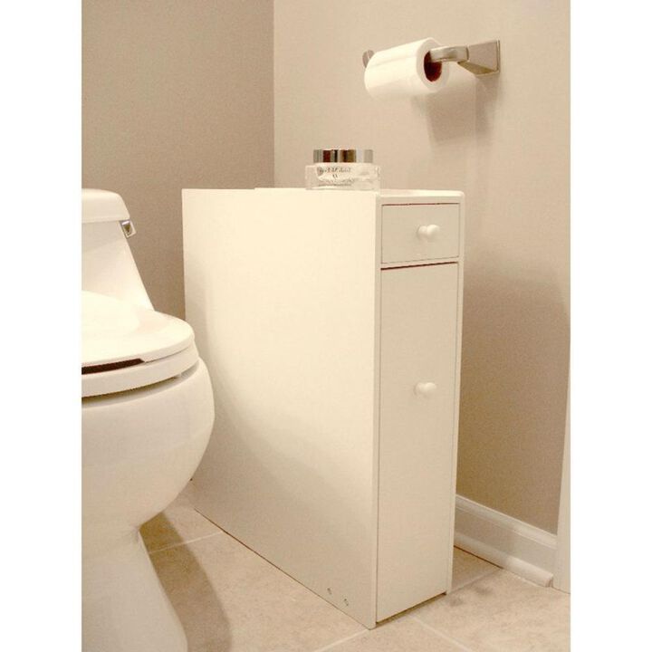 Slim Bathroom Floor Cabinet – Space-Saving Storage Organizer