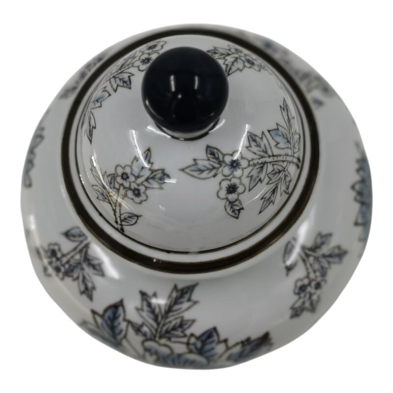 Floral Temple Jar, Brown/Blue image number 3