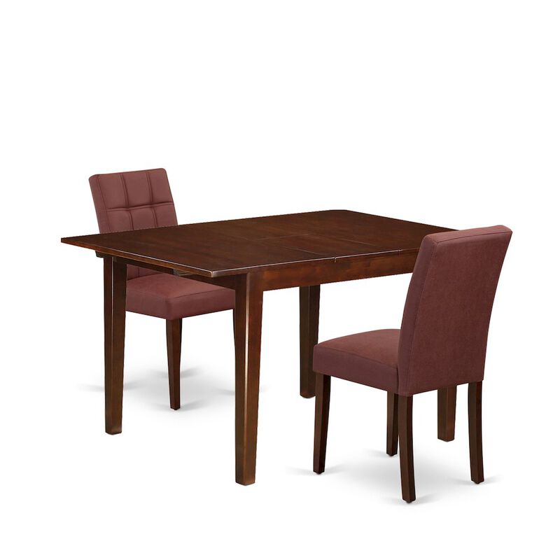 3 Piece Mid Century Dining Set consists A Wooden Table