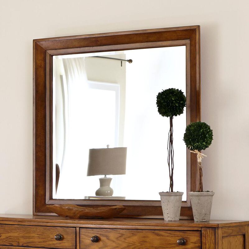 Liberty Furniture Grandpas Cabin Mirror in Aged Oak image number 4