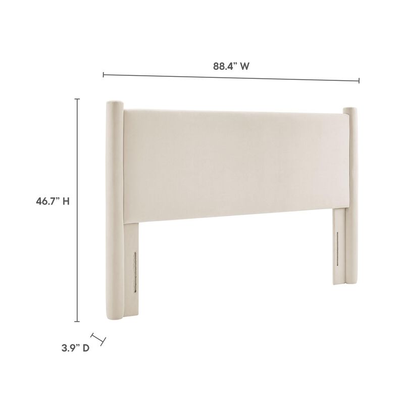 Rael Performance Velvet King Headboard image number 2