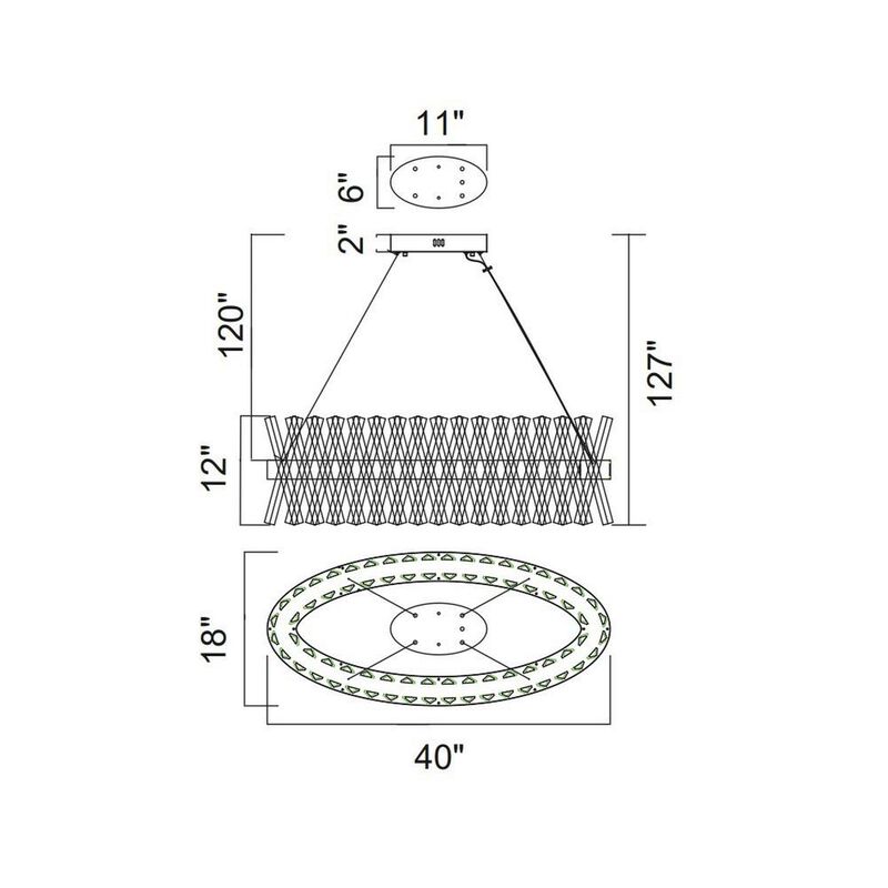 CWI Lighting Glace LED Chandelier With Chrome Finish