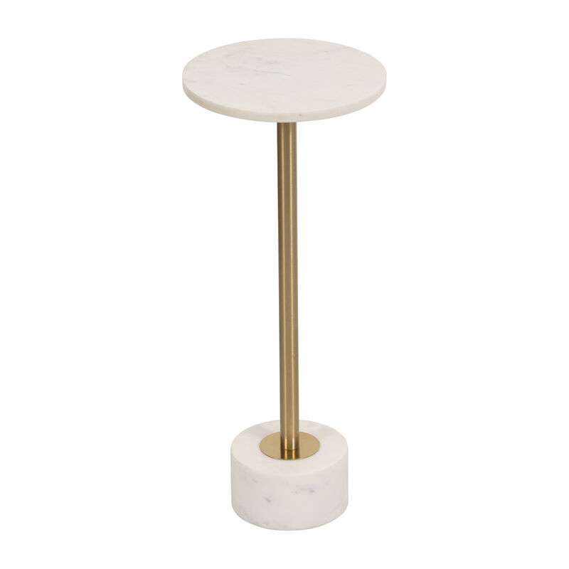 Circle Marble Accent Table