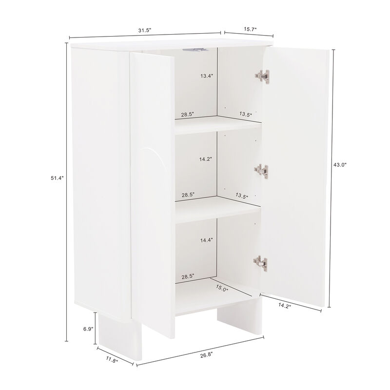 Ella White Accent Cabinet