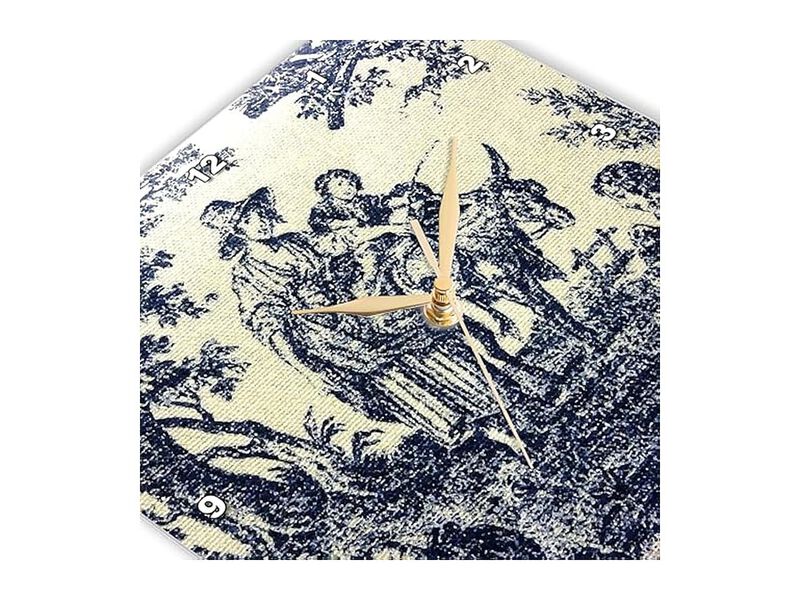 Antique French Scene Wall Clock 10 Inch Home Decor image number 3