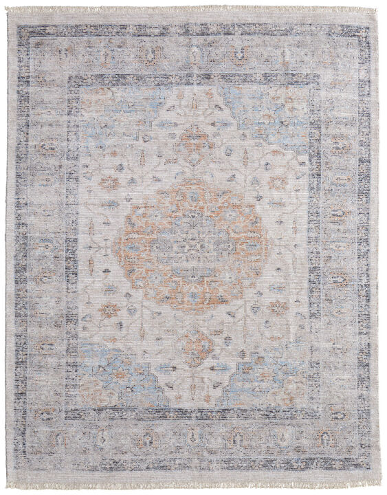 HomeRoots Oriental Hand Woven Distressed Area Rug With Fringe