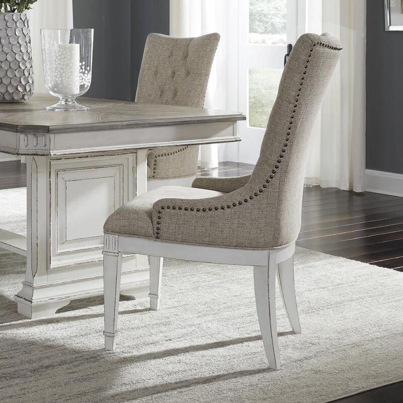Liberty Furniture Abbey Park Hostess Chair-Set of 2 in Antique White image number 6