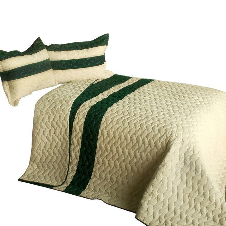 3-Piece Quilted Patchwork Quilt Set Lightweight All-Season Bedding