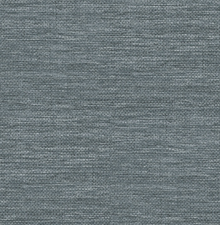 Malin Dark Blue Faux Grasscloth Wallpaper (Set of 2)