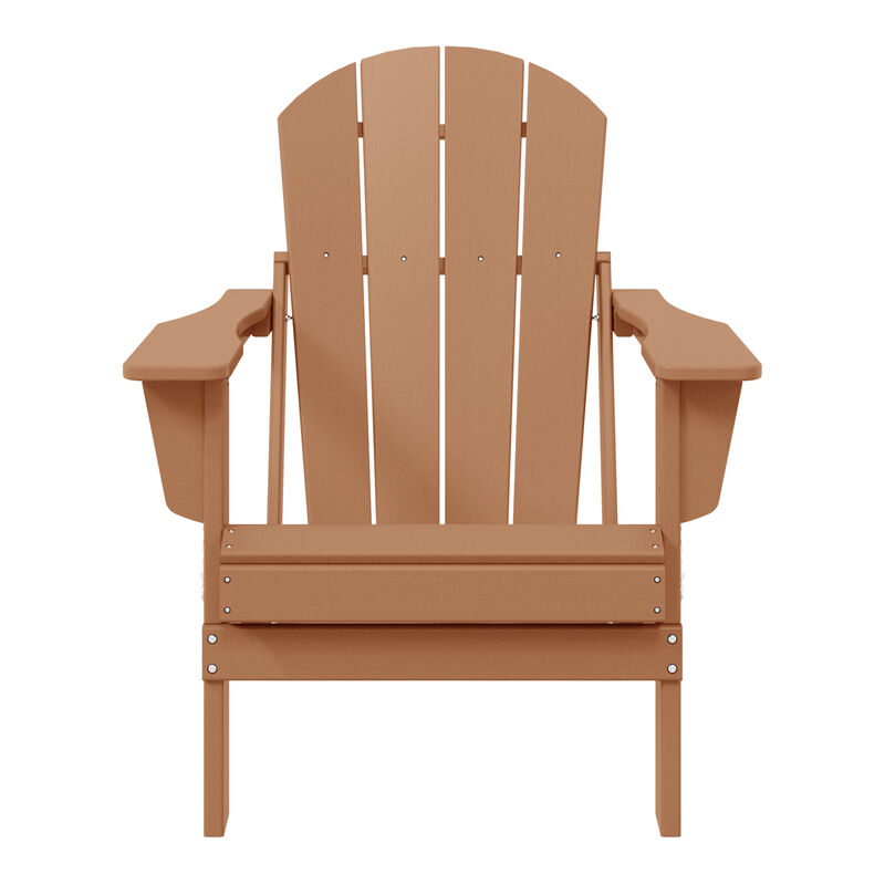WestinTrends HDPE Outdoor Patio Folding Poly Adirondack Chair