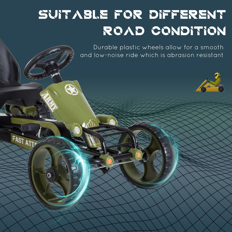 BreeBe Pedal Go Kart for Kids with Adjustable Seat image number 5
