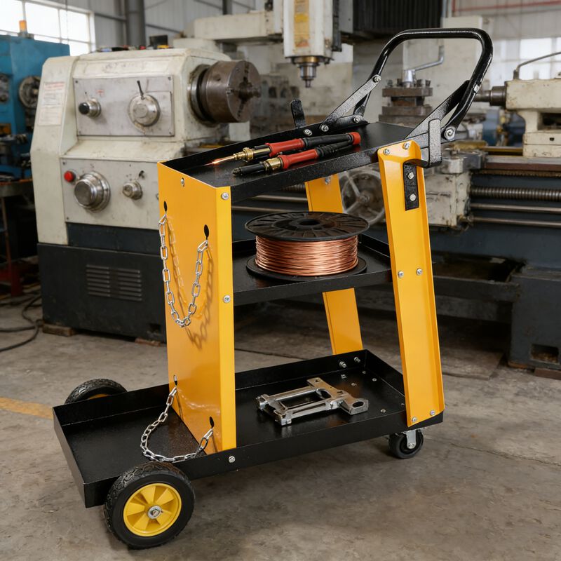 ELEMENT ACE Heavy Duty 3-Tier Multi-Function Welding Cart with Gas Bottle Storage, Safety Chains for Tig Mig Welder Plasma Cutter Home DIY & Industrial Welding Operations image number 5