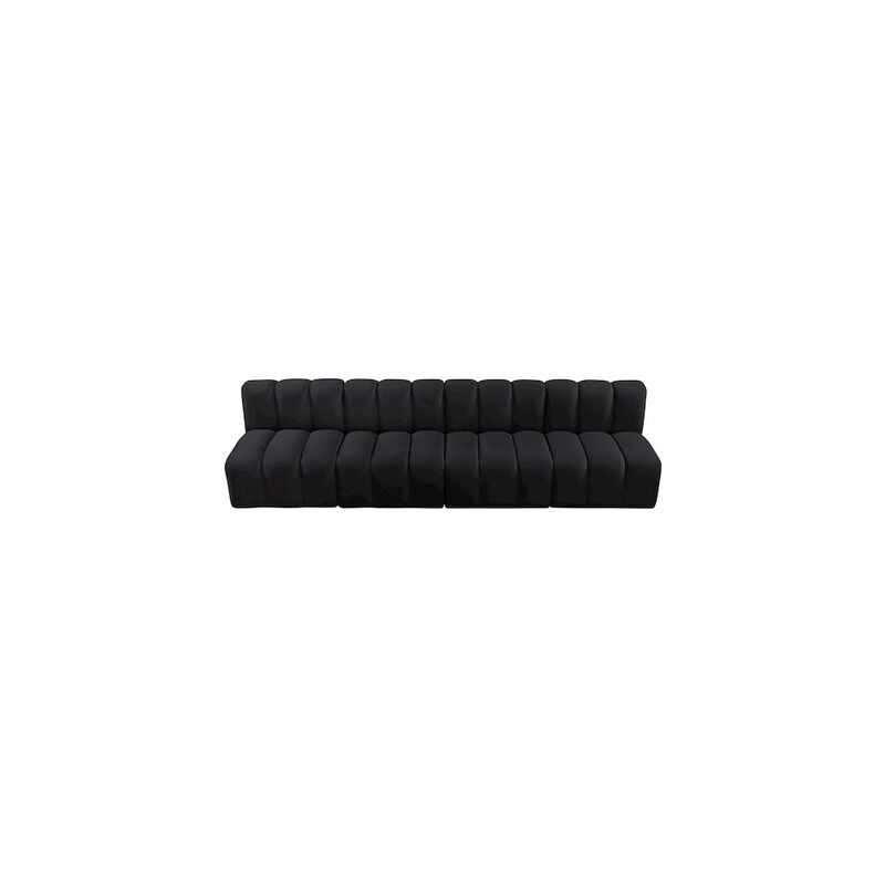 Meridian Furniture Arc Black Velvet Modular Sofa
