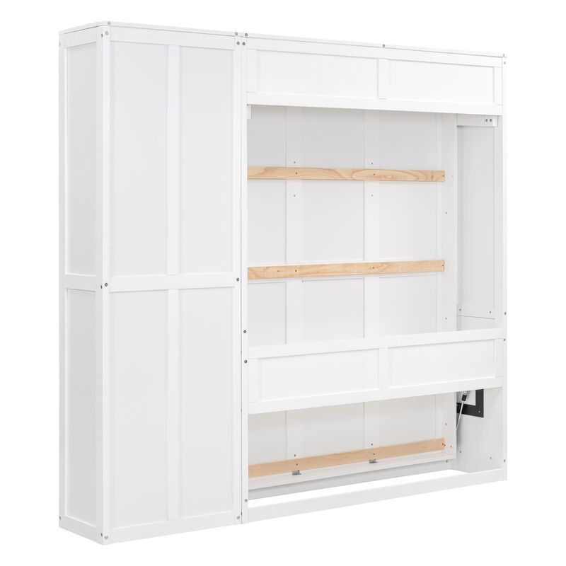 Merax Classical Murphy Bed with Storage Shelves