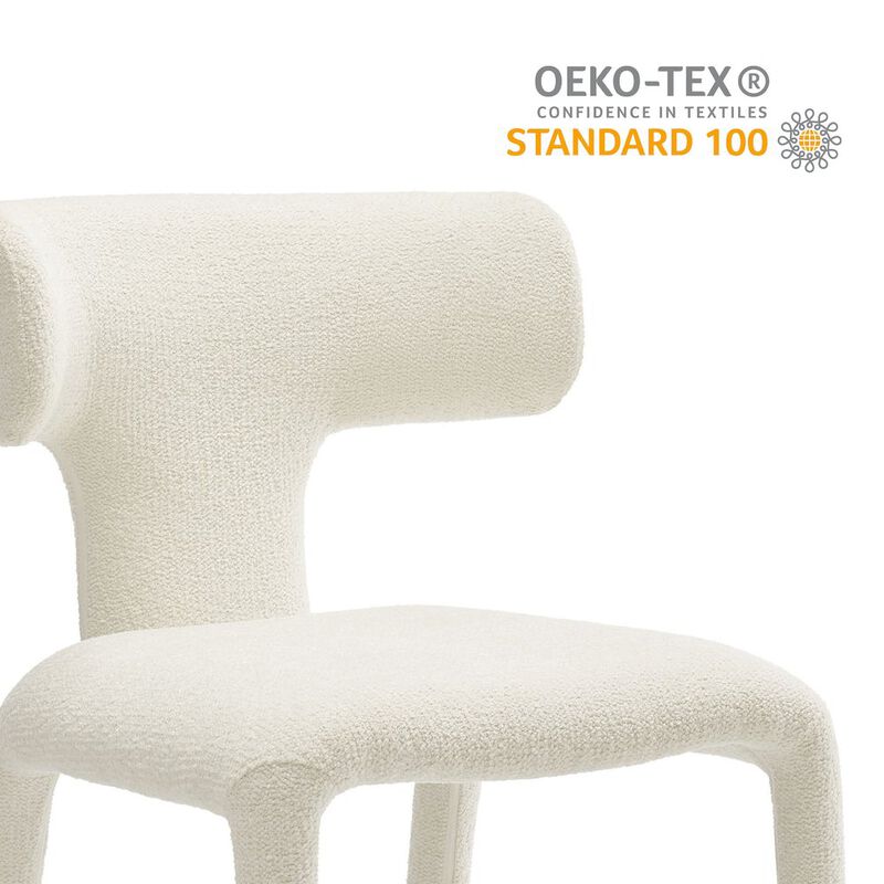 Stellan Curved Back Boucle Upholstered Dining Chair Set of 2 image number 7