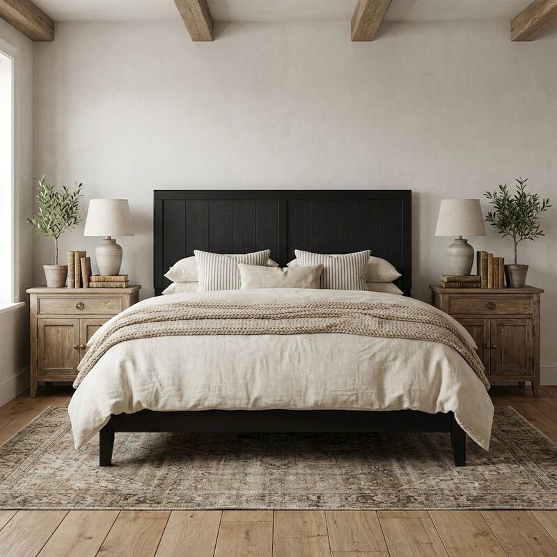 Wood Full Headboard with Classic Design and Durable Construction for Beds image number 2