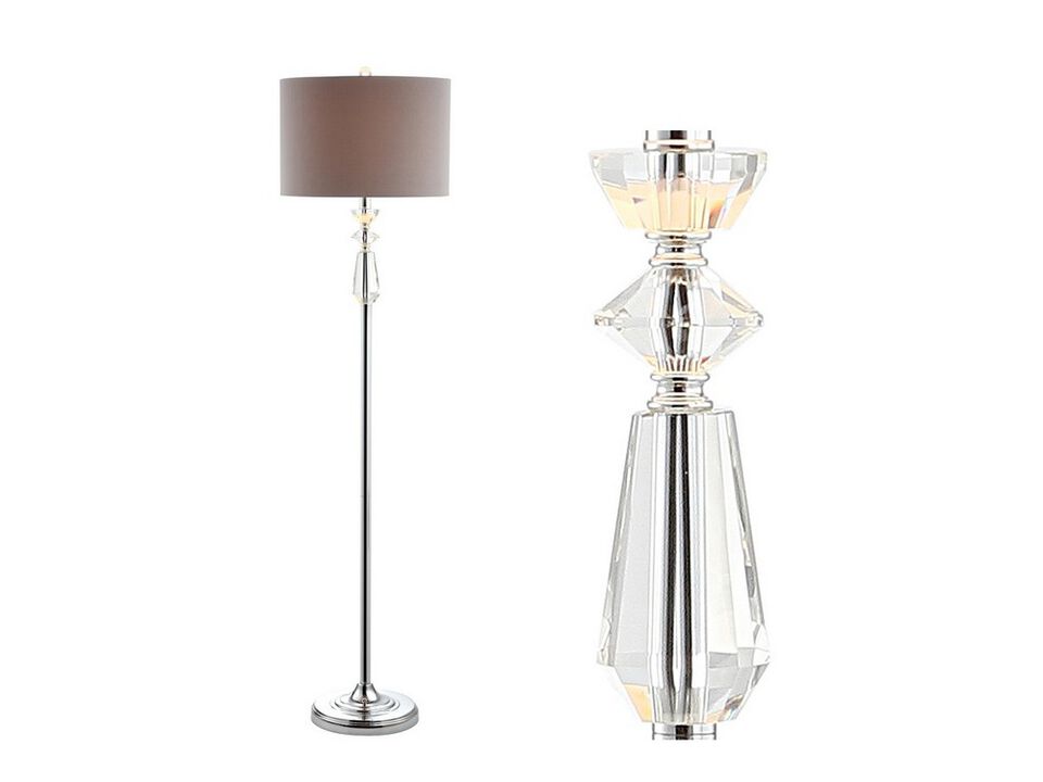 Layla Crystal / Metal LED Floor Lamp