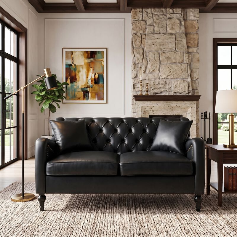 Nulin PU Leather Loveseat Sofa image number 1