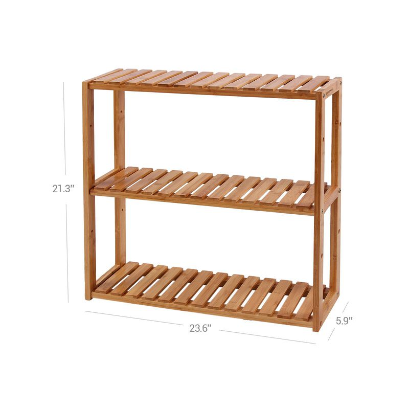 Elegant 3-Tier Wicker Bathroom Shelf for Towels and Toiletries