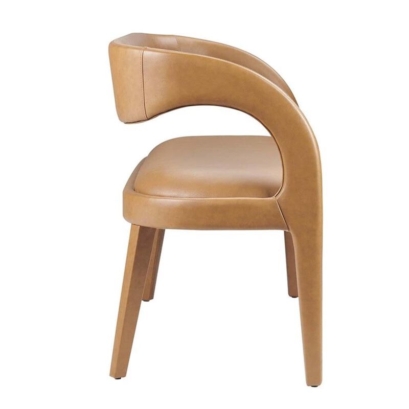 Modway Pinnacle Vegan Leather Accent Bench in Tan image number 4
