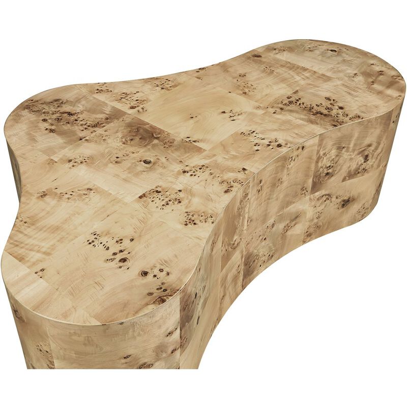 Meridian Furniture Zaire Natural Burl Wood Coffee Table