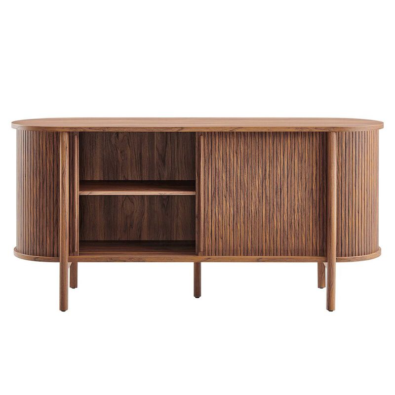 Modway Cadence 63 Inch Fluted Sideboard - Versatile Buffet Stand - Modern TV Console - Credenza with Storage - Entryway Cabinet - High TV Stand image number 5