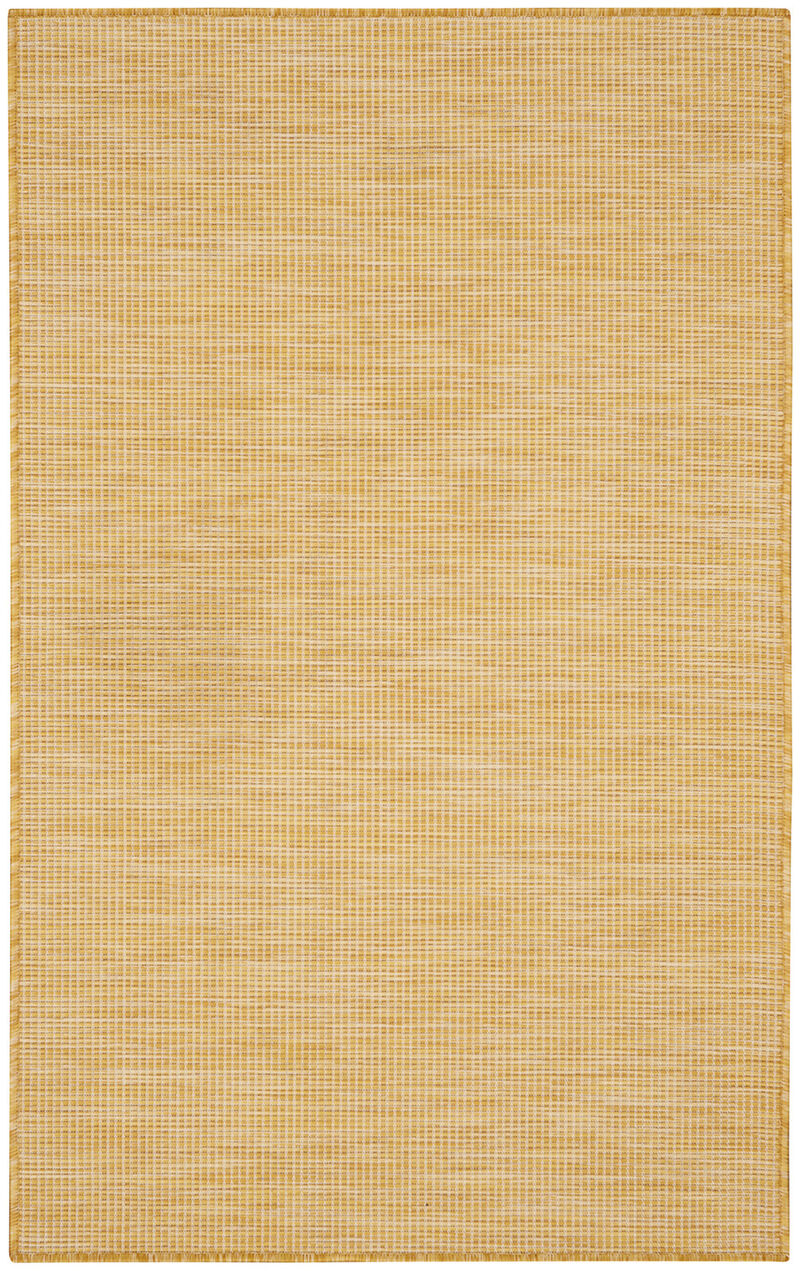 HomeRoots 3' X 5' Yellow And Ivory Indoor Outdoor Area Rug image number 0