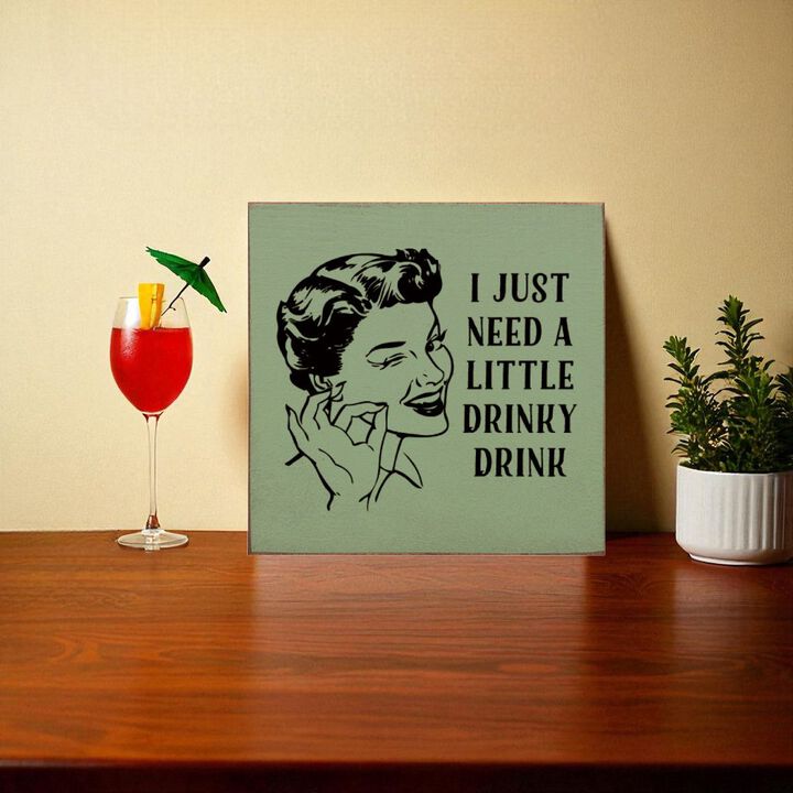 Rustic Funny Drink Saying Wood Sign for Bar or Kitchen Decor