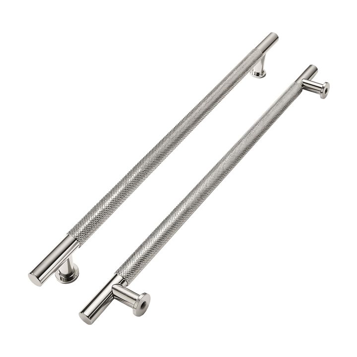khtumeware 5 Pack 10 Inch(256mm) Drawer Handles Knurled Polished Nickel Cabinet Pulls Drawer Pulls Kitchen Hardware Kitchen Hand