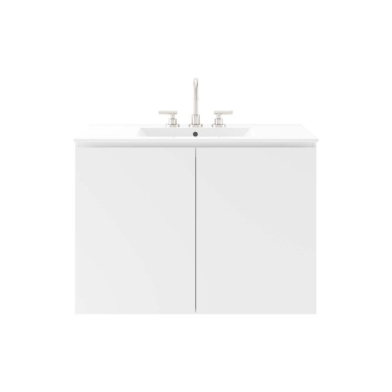 Modway White Bryn Wall-Mount Bathroom Vanity EEI-5779-WHI-WHI image number 5