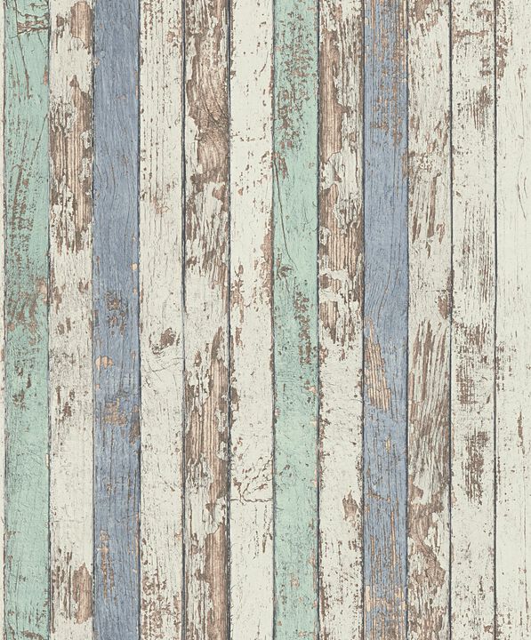 The Woods and Wicker Narrow Wood Stripe Effect Motif Multi-coloured Wallpaper WW22234