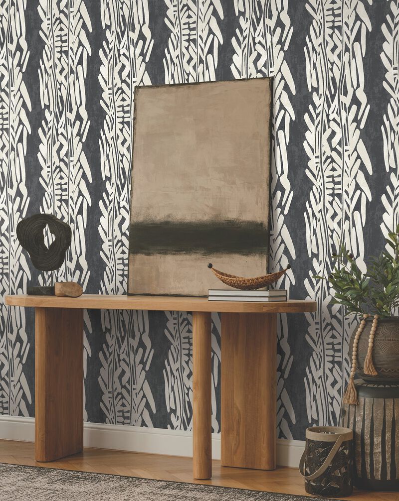 Timira Charcoal Wallpaper (Double Roll) image number 5