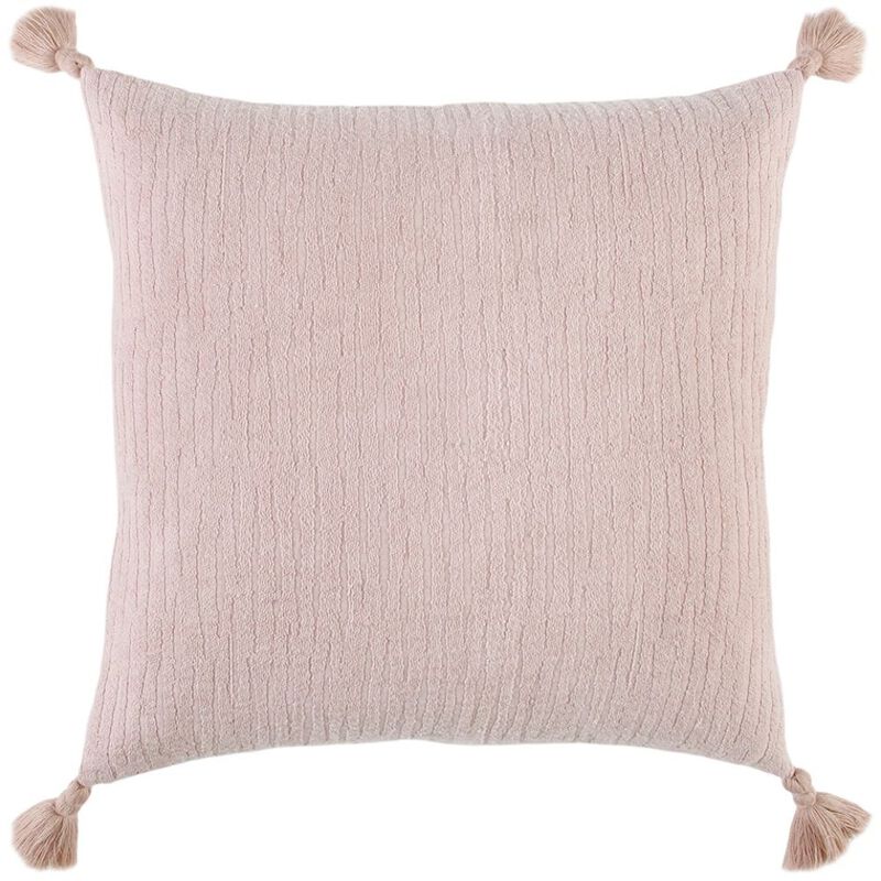 Homezia Blush Solid Tonal Abstract Stripe Throw Pillow