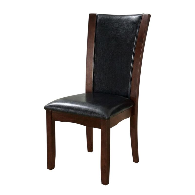 Simple Relax Dining Chair, Dark Cherry,Brown Set of 2 image number 0