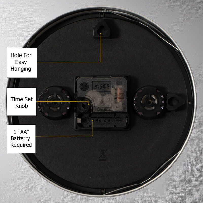Clockswise 14-inch Non-Ticking Quartz Wall Clock