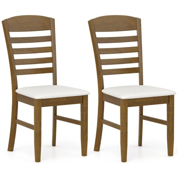 Hivvago Dining Chairs Set of 2 with Rubber Wood Frame and Padded Seat
